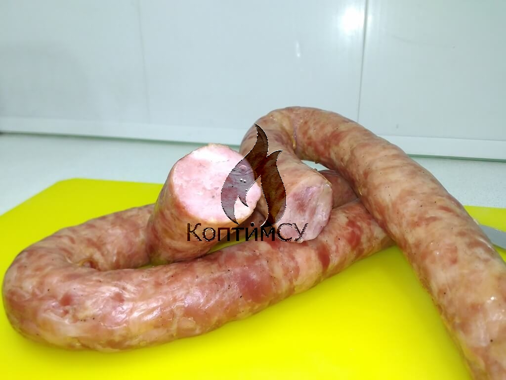 Краковская колбаса (свинина, говядина) - копченая 